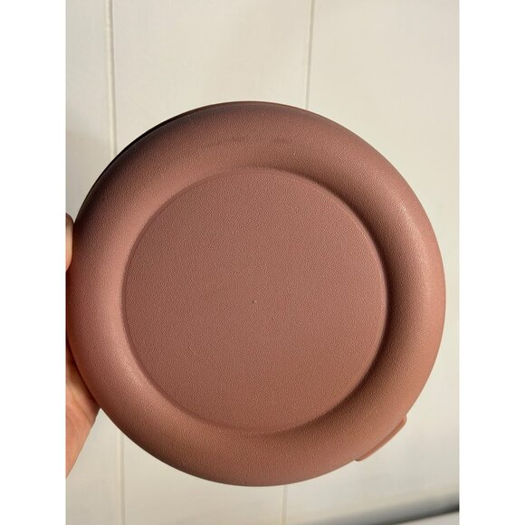 Vintage Tupperware Replacement Lids | Set of 2 Round 6.5" Dusty Rose Covers USA - Picture 6 of 6